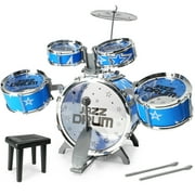 JBee Ctrl Kids Drum Set for Toddlers 1-3 Drum Set for Kids with Chair Musical Jazz Drum Toys for Boys Girls Aged 2 3 4 5 6 7 Drum Kit Instrument Birthday Christmas Gift